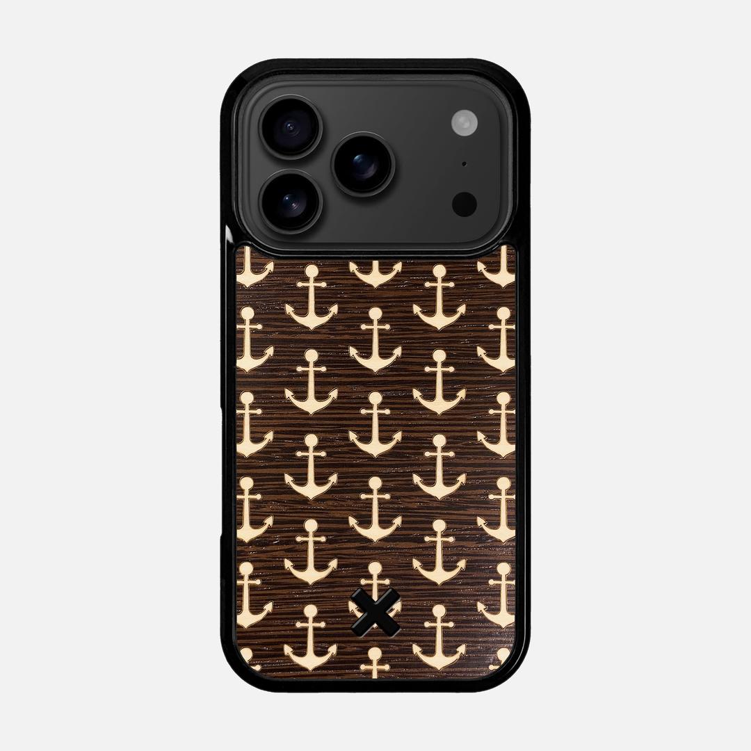 Anchor Case for the Apple iPhone 17 Pro featuring a Maple and Wenge Wood backer with the Keyway X Mark#Phone Model_iPhone 17 Pro