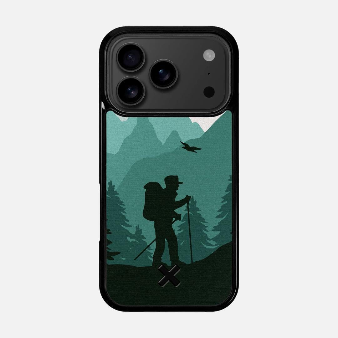 Hiker Case for the Apple iPhone 17 Pro featuring a UV Printed Wenge Wood backer with the Keyway X Mark#Phone Model_iPhone 17 Pro