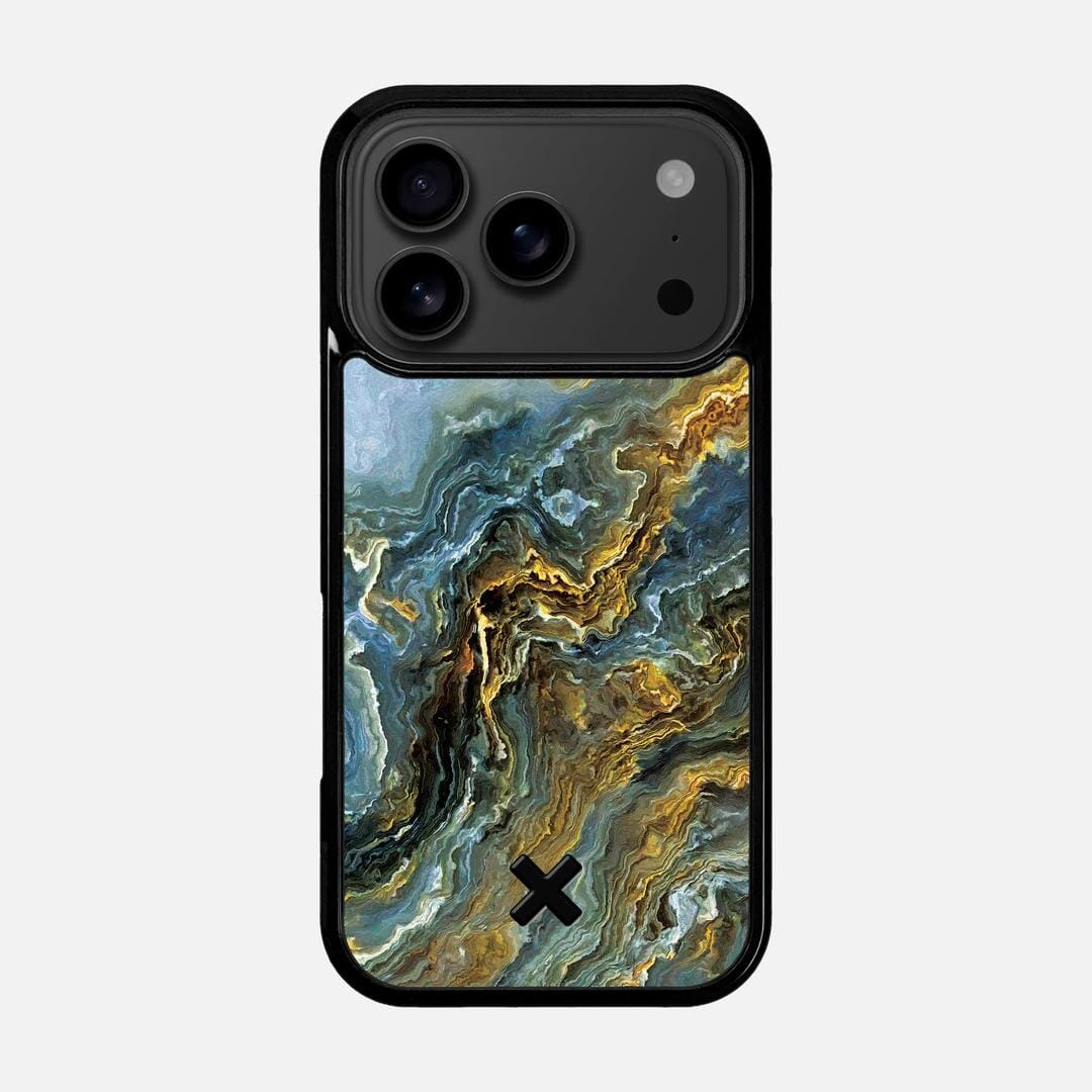 Indigo Case for the Apple iPhone 17 Pro featuring a UV Printed Wenge Wood backer with the Keyway X Mark#Phone Model_iPhone 17 Pro