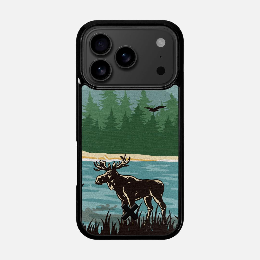Moose Tracks Case for the Apple iPhone 17 Pro featuring a UV Printed Wenge Wood backer with the Keyway X Mark#Phone Model_iPhone 17 Pro