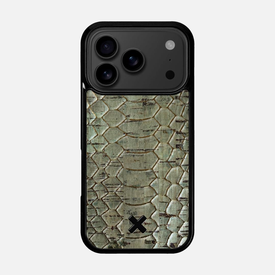 Python Cork Case for the Apple iPhone 17 Pro featuring a Genuine Cork backer with the Keyway X Mark#Phone Model_iPhone 17 Pro
