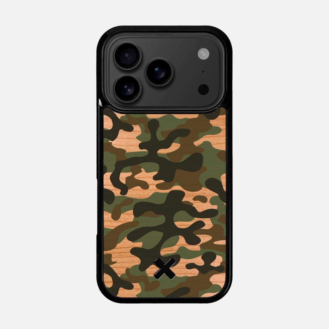 Trooper Case for the Apple iPhone 17 Pro featuring a UV Printed and Cherry Wood backer with the Keyway X Mark#Phone Model_iPhone 17 Pro