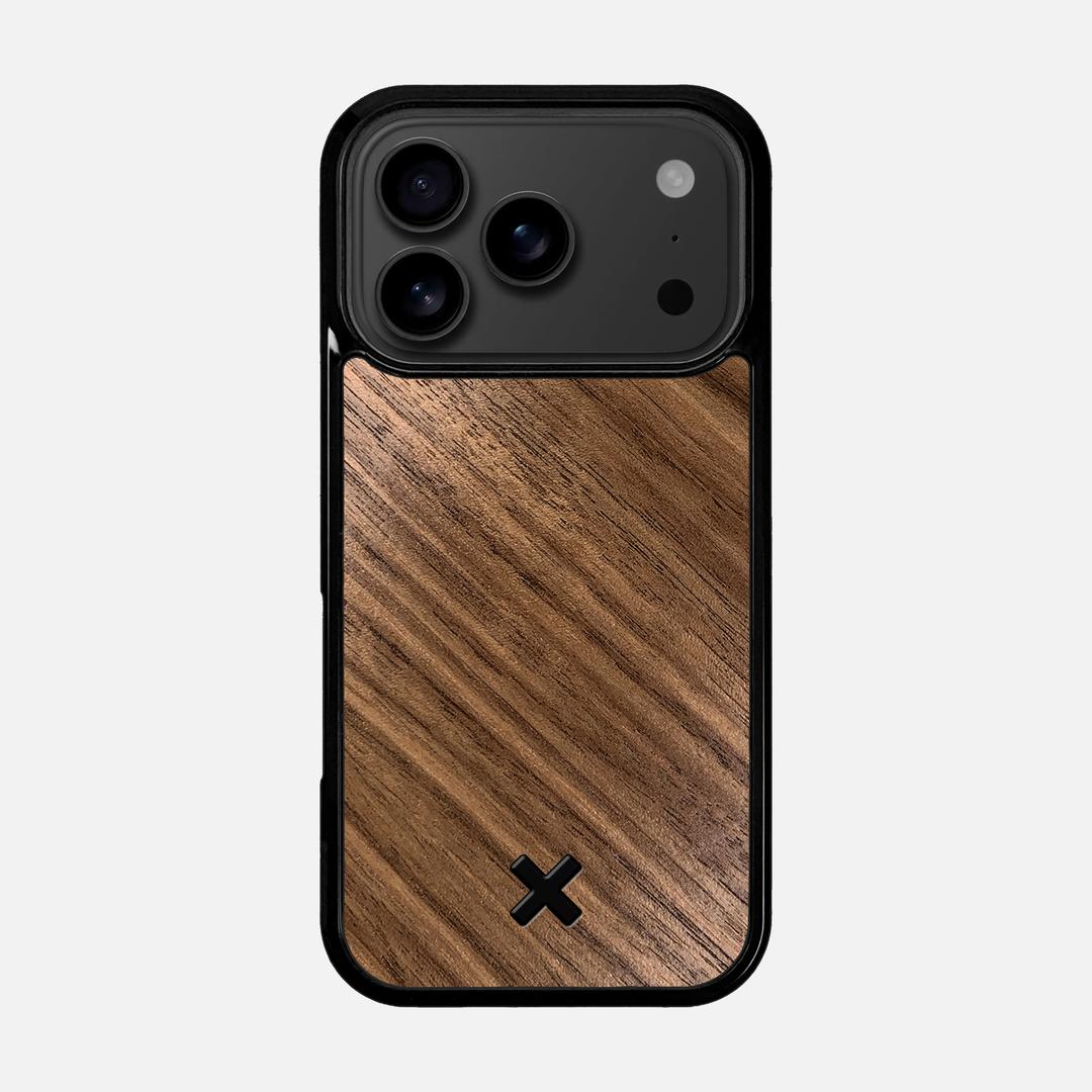 Walnut Pure Case for the Apple iPhone 17 Pro featuring a Walnut Wood backer with the Keyway X Mark#Phone Model_iPhone 17 Pro