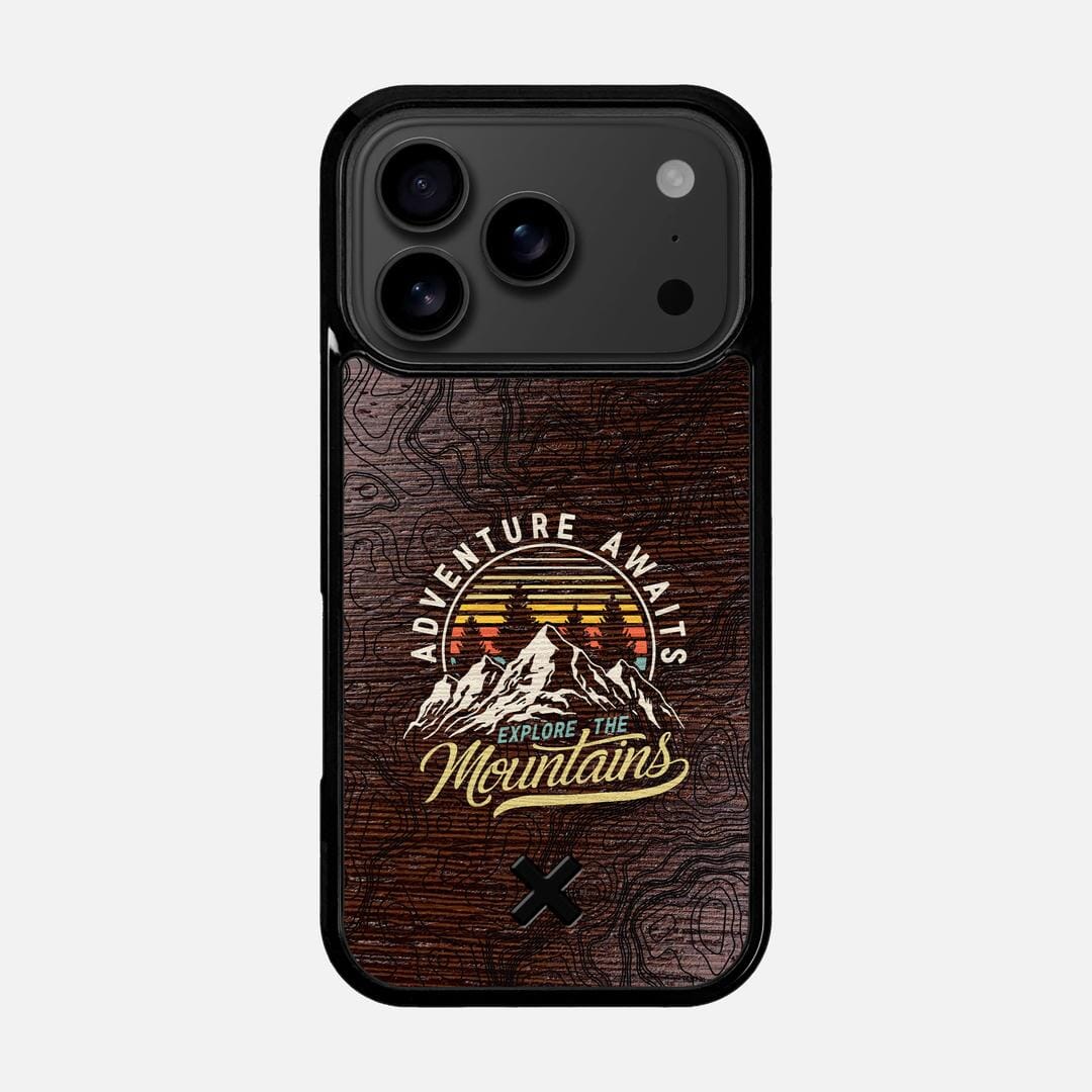 Wanderlust Case for the Apple iPhone 17 Pro featuring a UV Printed Wenge Wood backer with the Keyway X Mark#Phone Model_iPhone 17 Pro