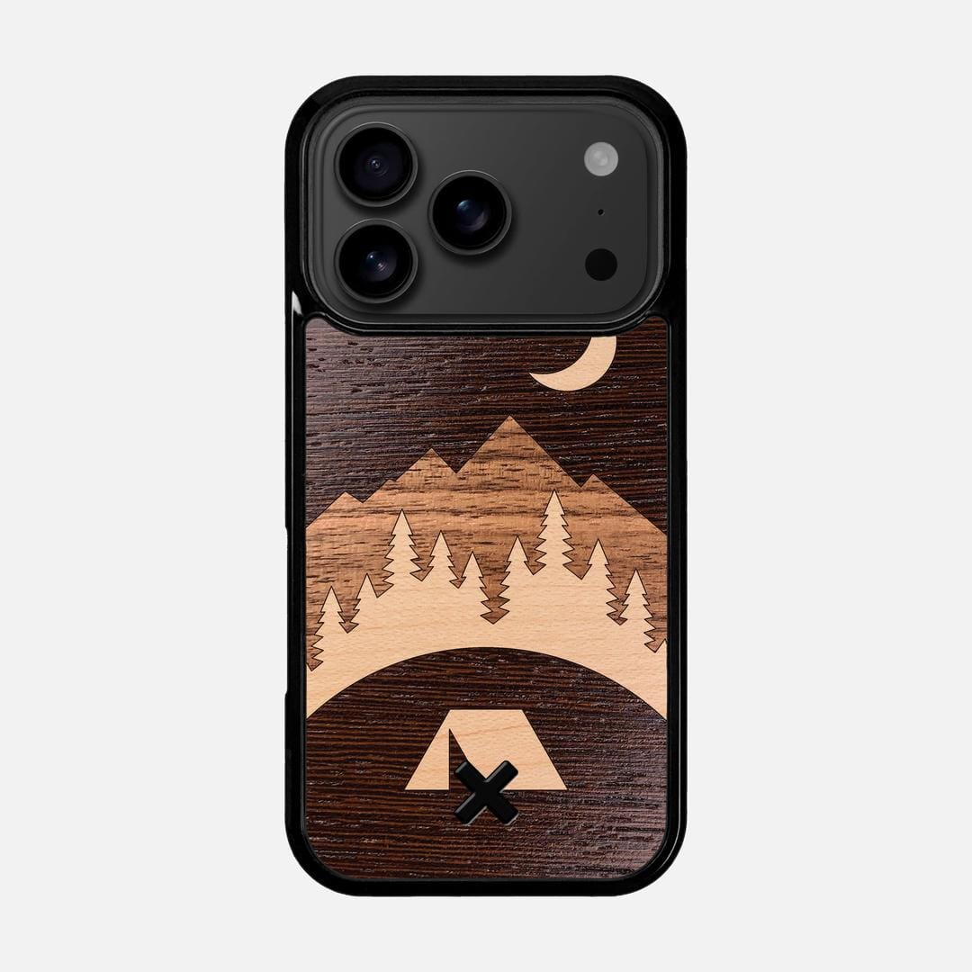 Woodland Case for the Apple iPhone 17 Pro featuring a Wenge, Maple, and Walnut Wood backer with the Keyway X Mark#Phone Model_iPhone 17 Pro