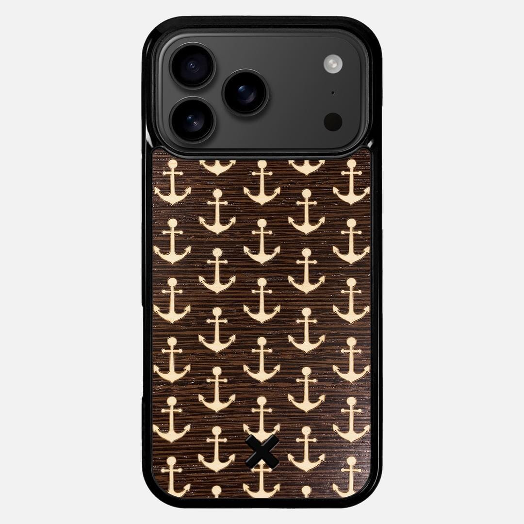 Anchor Case for the Apple iPhone 17 Pro Max featuring a Maple and Wenge Wood backer with the Keyway X Mark#Phone Model_iPhone 17 Pro Max