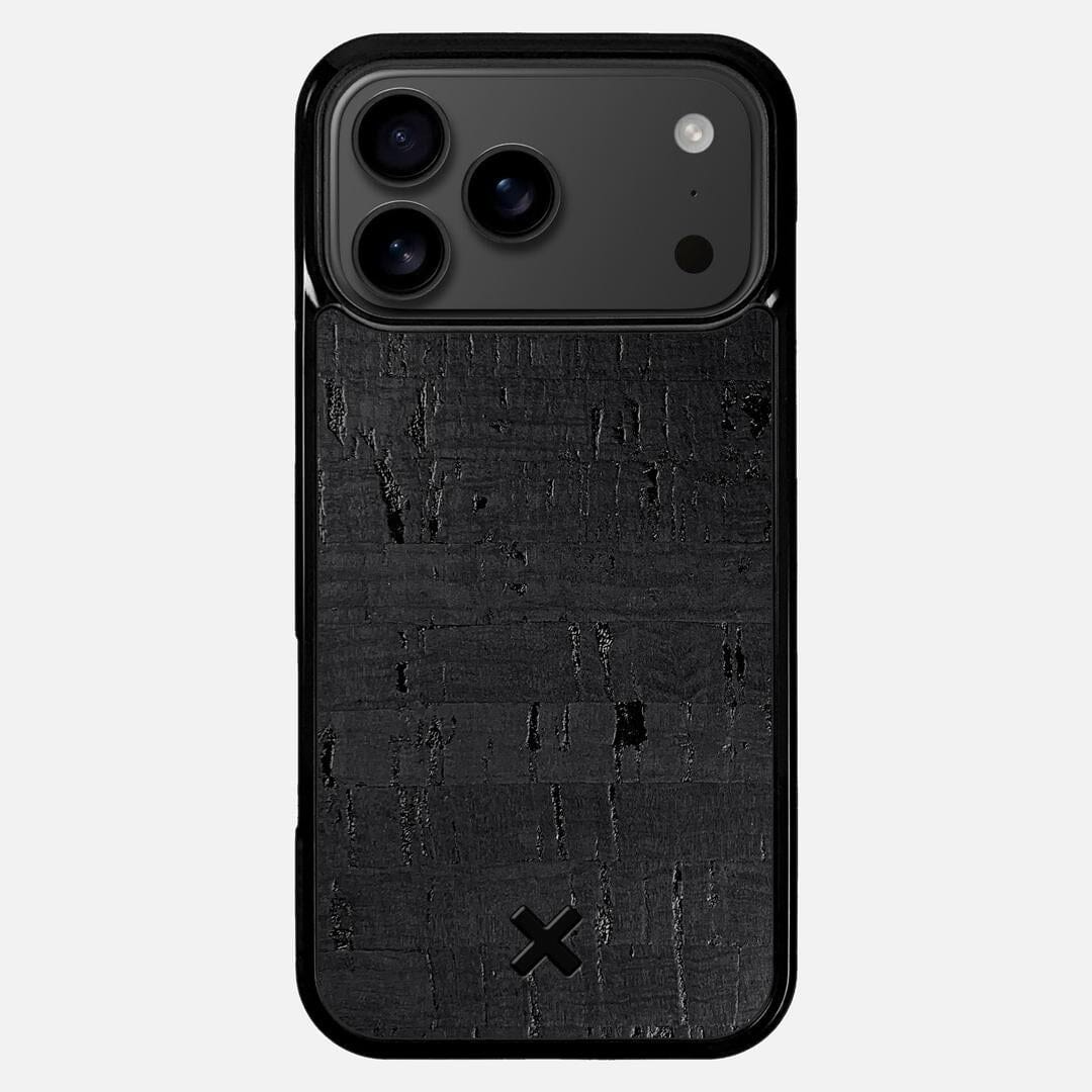 Black Cork Case for the Apple iPhone 17 Pro Max featuring a Genuine Cork backer with the Keyway X Mark#Phone Model_iPhone 17 Pro Max