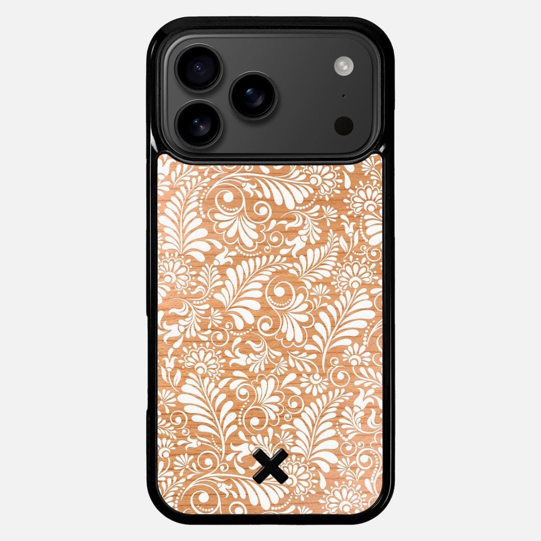 Botanica Case for the Apple iPhone 17 Pro Max featuring a UV Printed Cherry Wood backer with the Keyway X Mark#Phone Model_iPhone 17 Pro Max