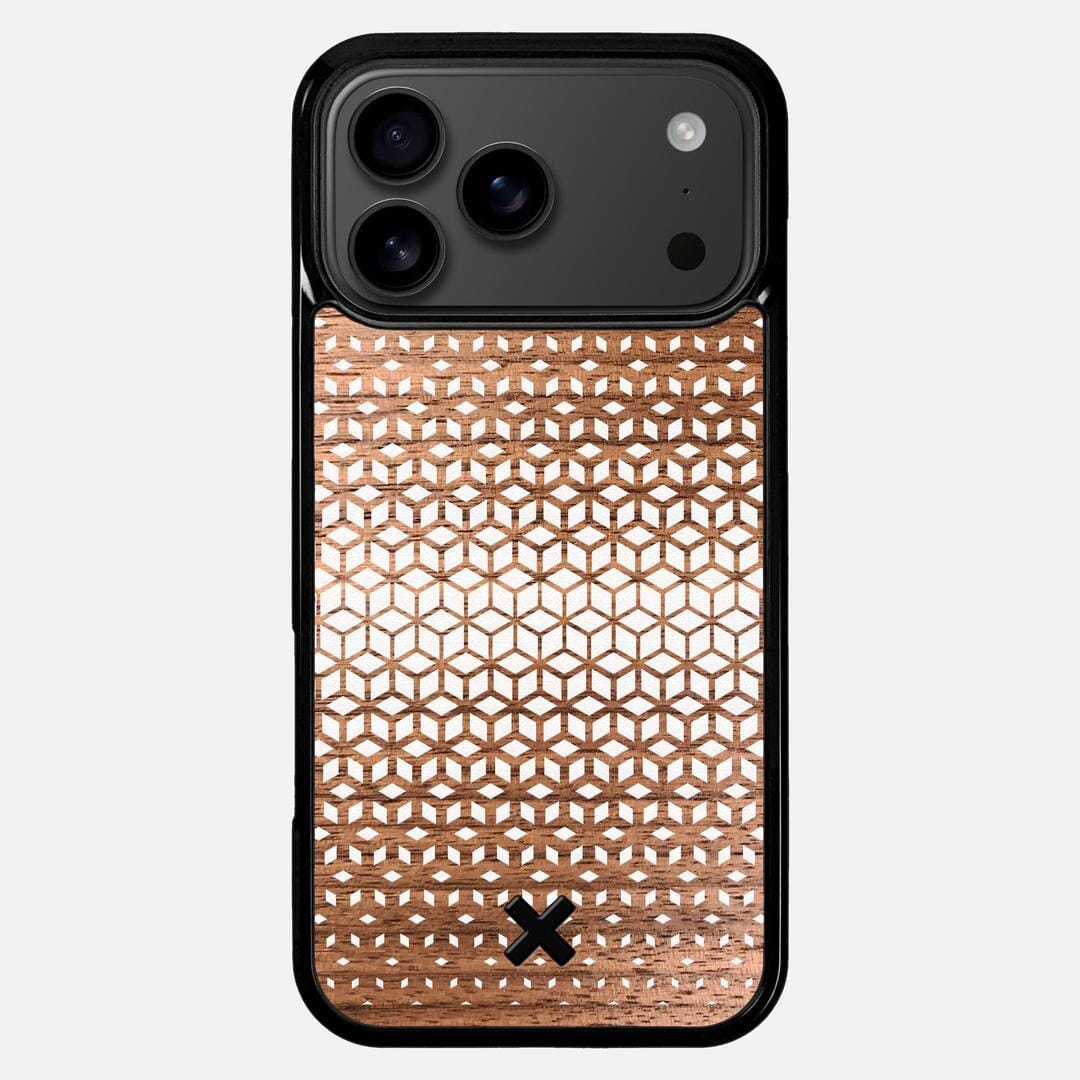 Geo Case for the Apple iPhone 17 Pro Max featuring a UV Printed Walnut Wood backer with the Keyway X Mark#Phone Model_iPhone 17 Pro Max