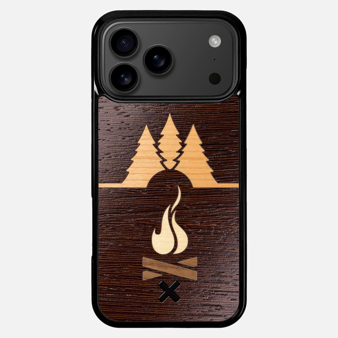 Nomad Case for the Apple iPhone 17 Pro Max featuring a Wenge, Cherry, Maple, and Walnut Wood backer with the Keyway X Mark#Phone Model_iPhone 17 Pro Max