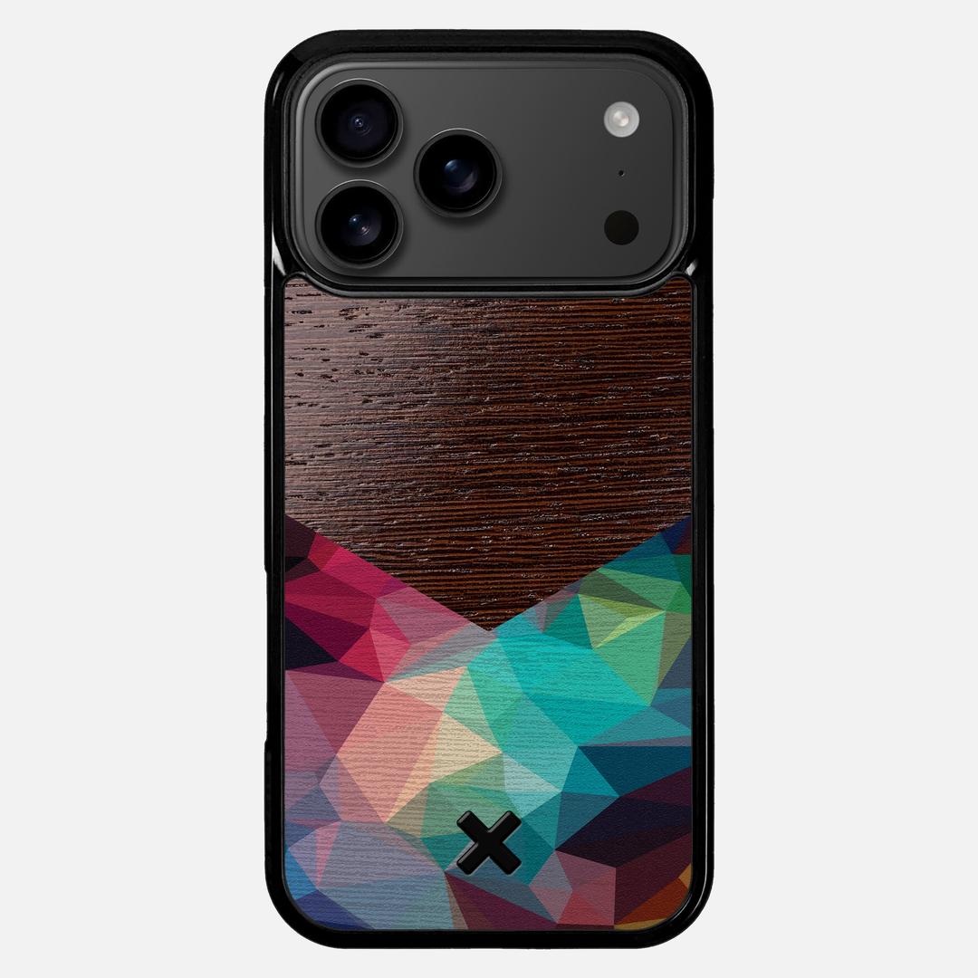 Prism Case for the Apple iPhone 17 Pro Max featuring a UV Printed Wenge Wood backer with the Keyway X Mark#Phone Model_iPhone 17 Pro Max