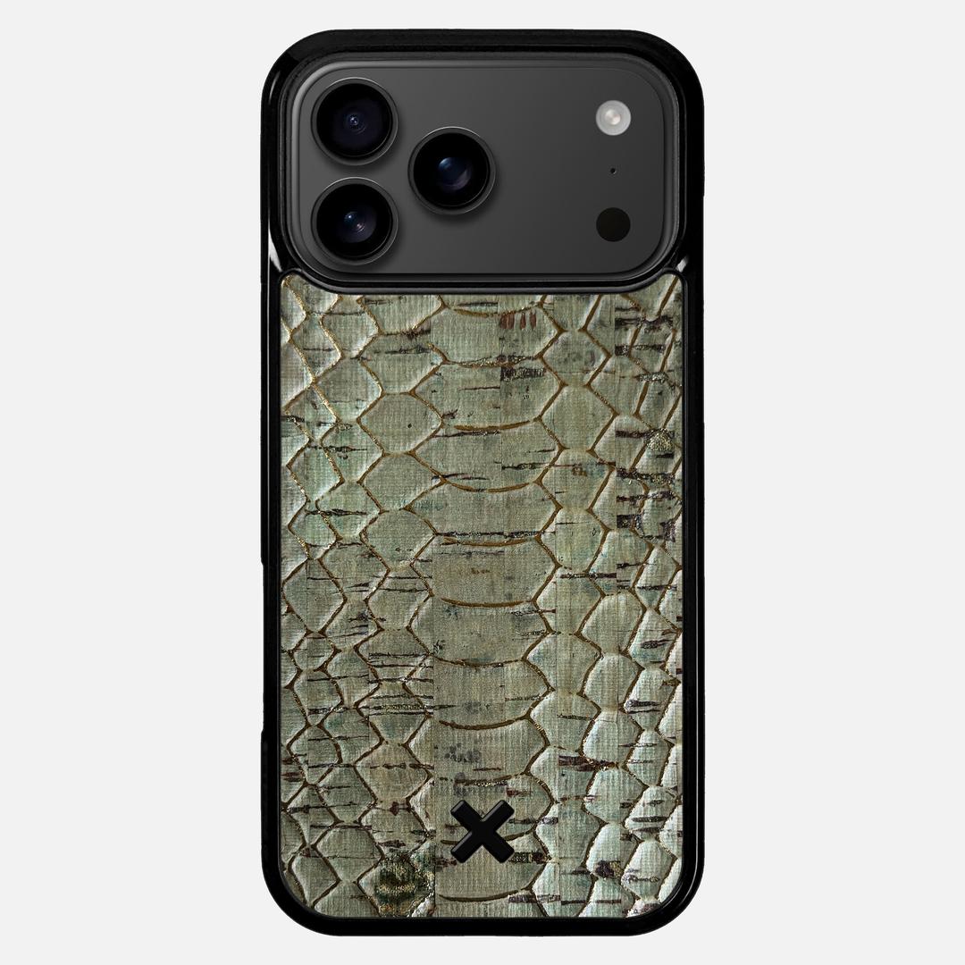 Python Cork Case for the Apple iPhone 17 Pro Max featuring a Genuine Cork backer with the Keyway X Mark#Phone Model_iPhone 17 Pro Max