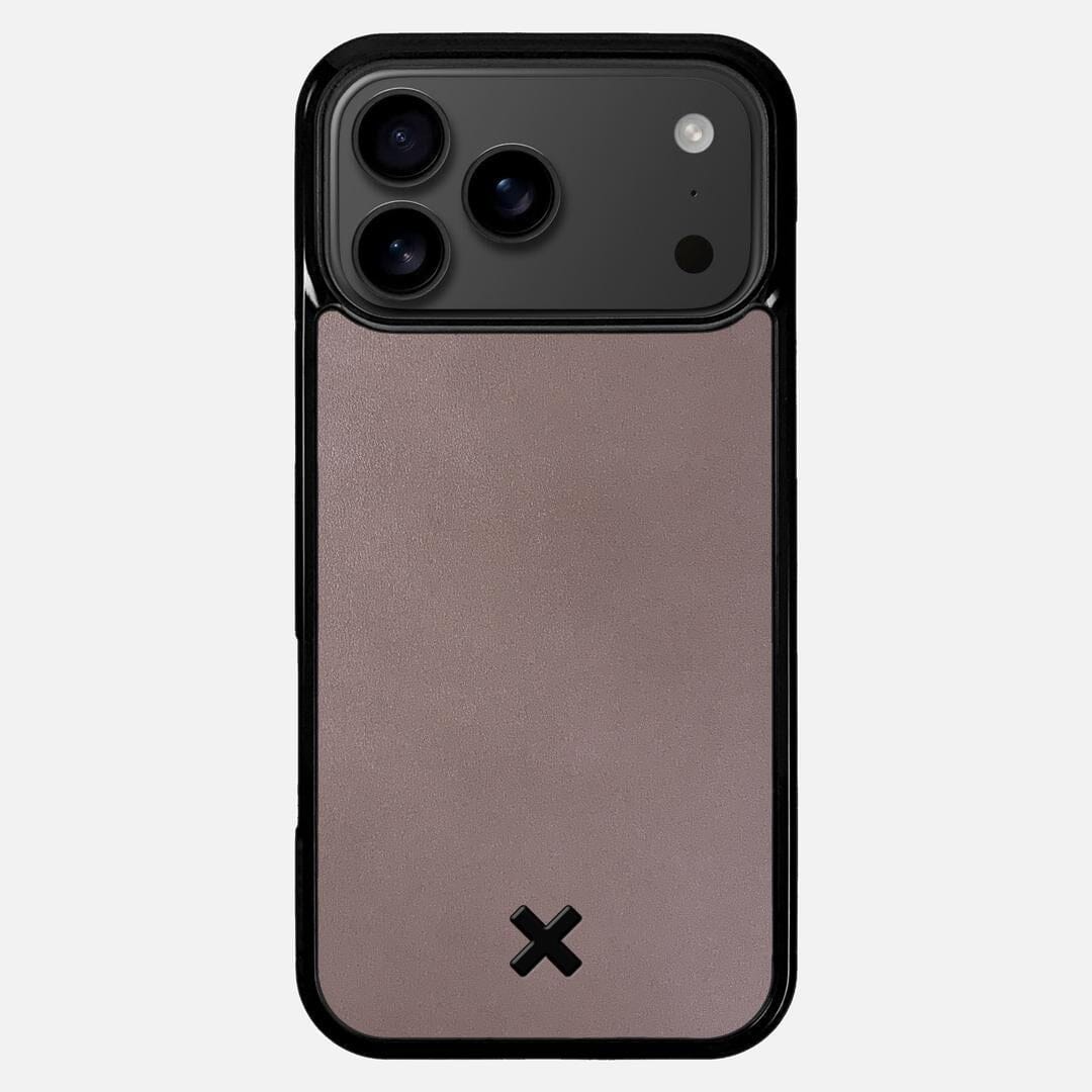 Slate Leather Case for the Apple iPhone 17 Pro Max featuring a Genuine Leather backer with the Keyway X Mark#Phone Model_iPhone 17 Pro Max