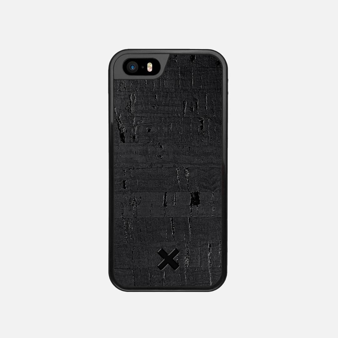 Black Cork Case for the Apple iPhone 5S featuring a Genuine Cork backer with the Keyway X Mark#Phone Model_iPhone 5S