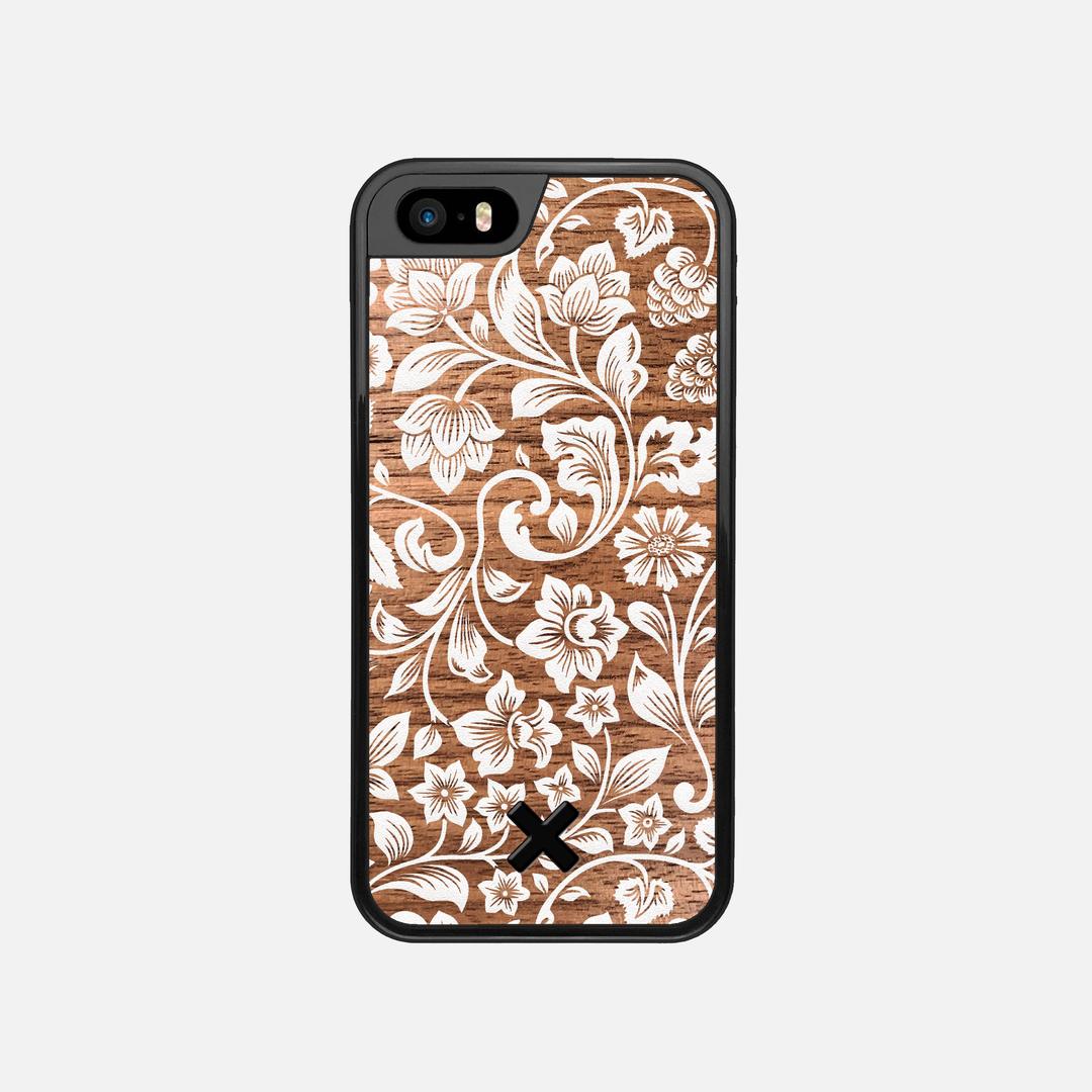 Blossom Case for the Apple iPhone 5S featuring a UV Printed Walnut Wood backer with the Keyway X Mark#Phone Model_iPhone 5S