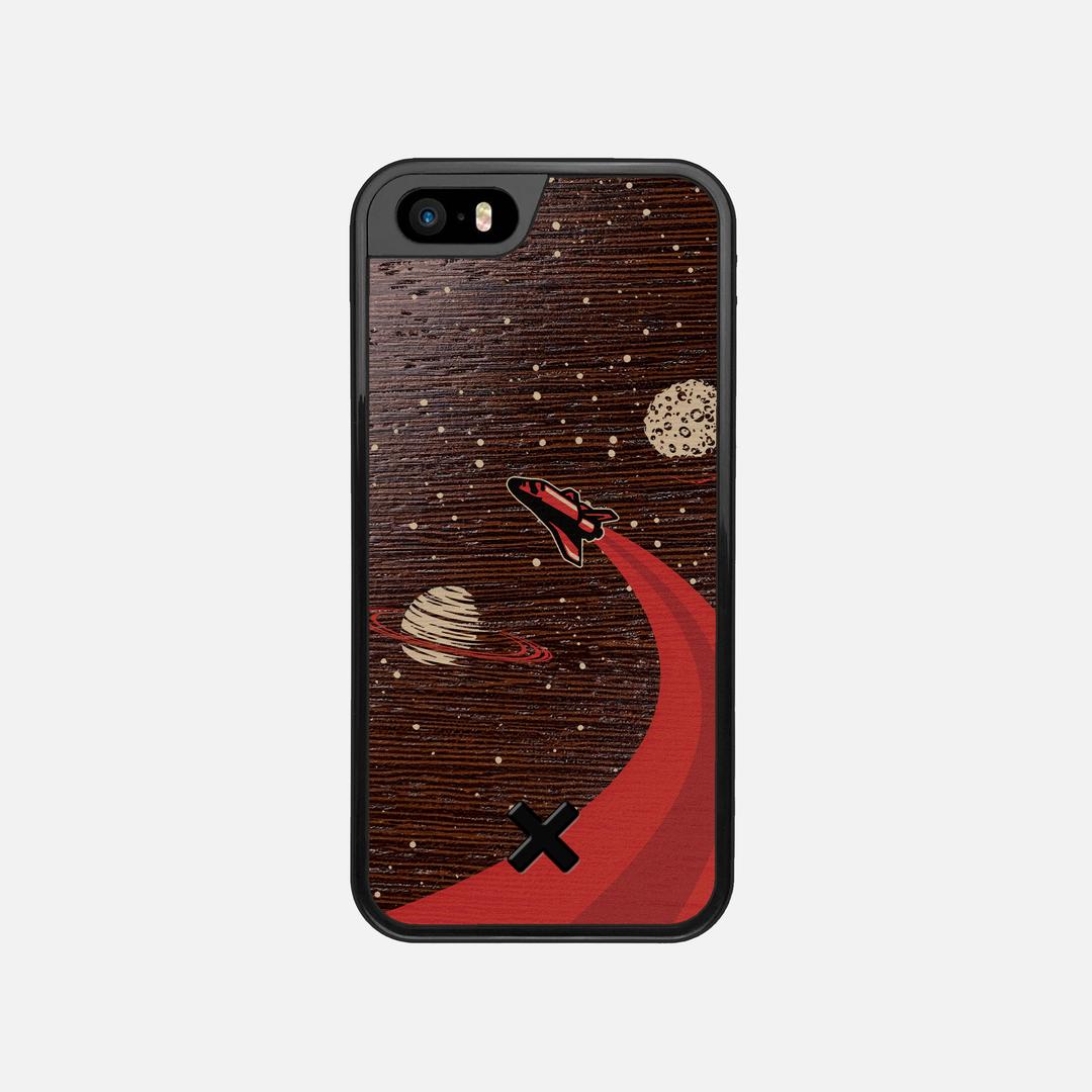 Booster Case for the Apple iPhone 5S featuring a UV Printed Wenge Wood backer with the Keyway X Mark#Phone Model_iPhone 5S