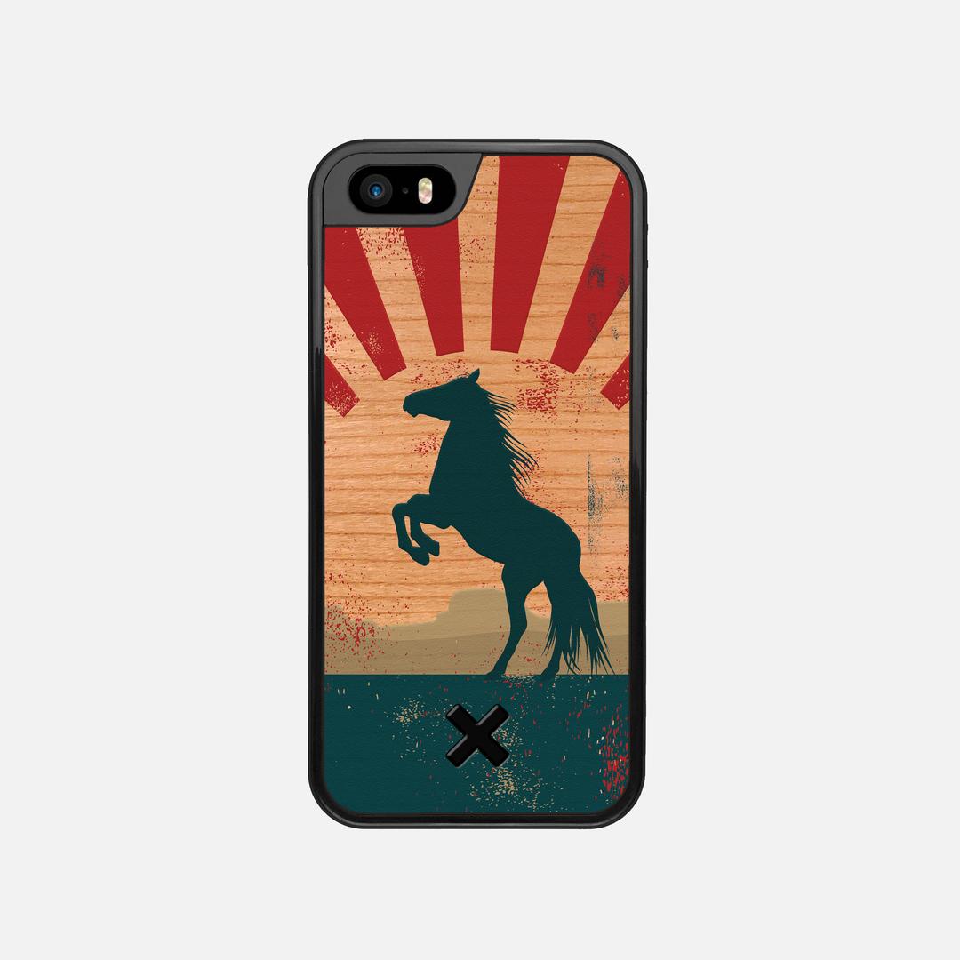 Mustang Case for the Apple iPhone 5S featuring a UV Printed Cherry Wood backer with the Keyway X Mark#Phone Model_iPhone 5S
