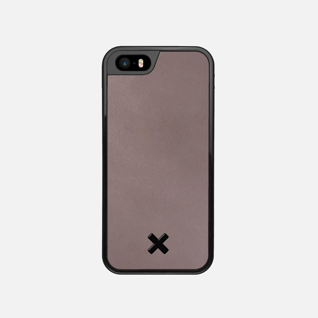 Slate Leather Case for the Apple iPhone 5S featuring a Genuine Leather backer with the Keyway X Mark#Phone Model_iPhone 5S