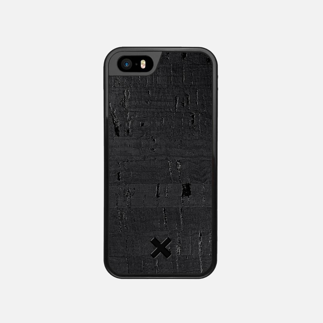 Black Cork Case for the Apple iPhone 5 featuring a Genuine Cork backer with the Keyway X Mark#Phone Model_iPhone 5