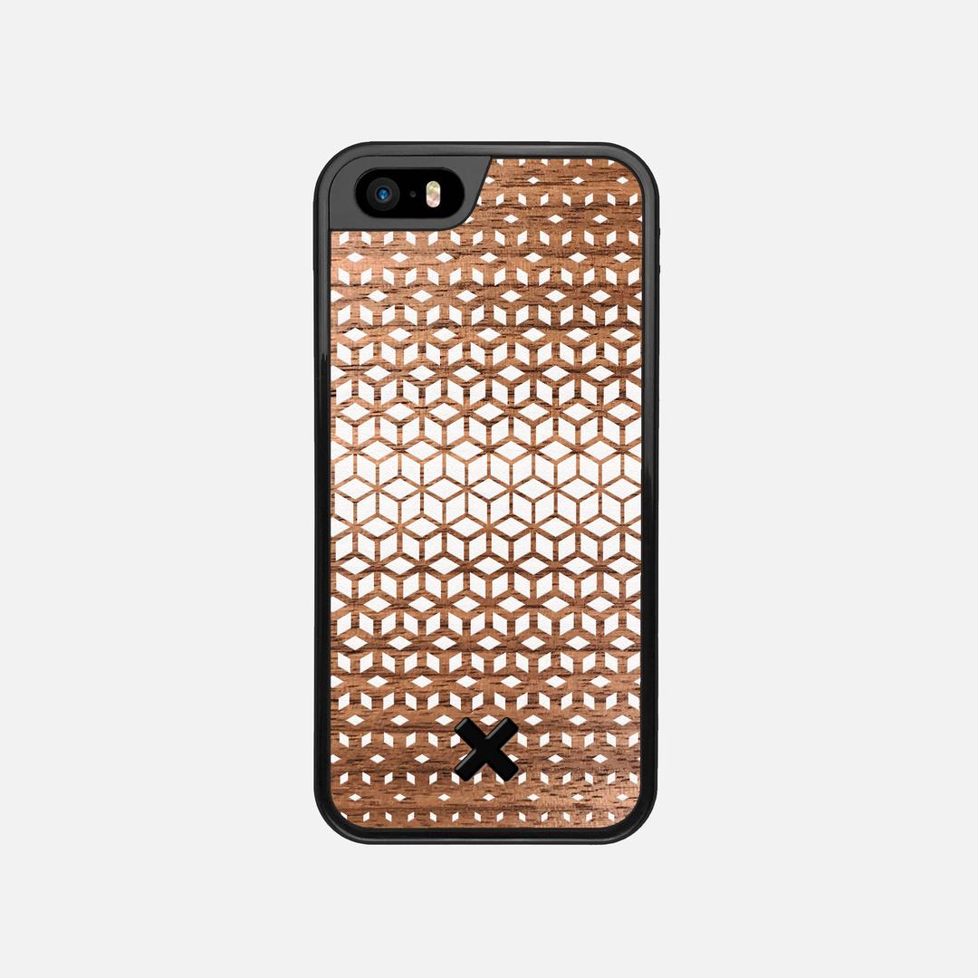 Geo Case for the Apple iPhone 5 featuring a UV Printed Walnut Wood backer with the Keyway X Mark#Phone Model_iPhone 5