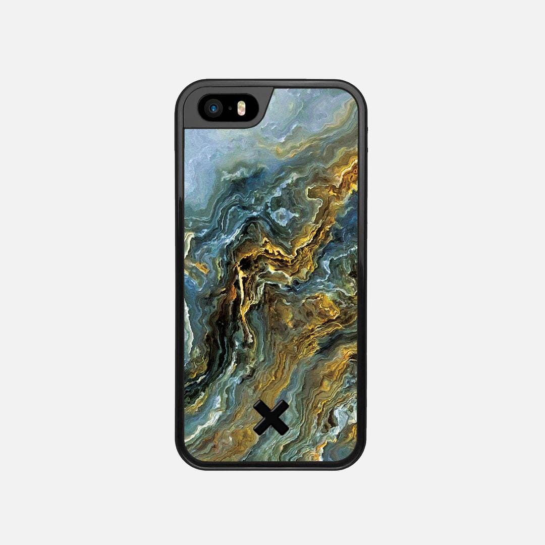 Indigo Case for the Apple iPhone 5 featuring a UV Printed Wenge Wood backer with the Keyway X Mark#Phone Model_iPhone 5