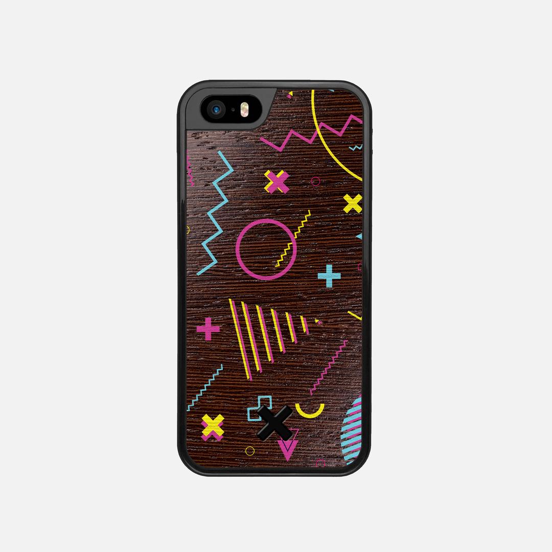 Neon Case for the Apple iPhone 5 featuring a UV Printed Wenge Wood backer with the Keyway X Mark#Phone Model_iPhone 5