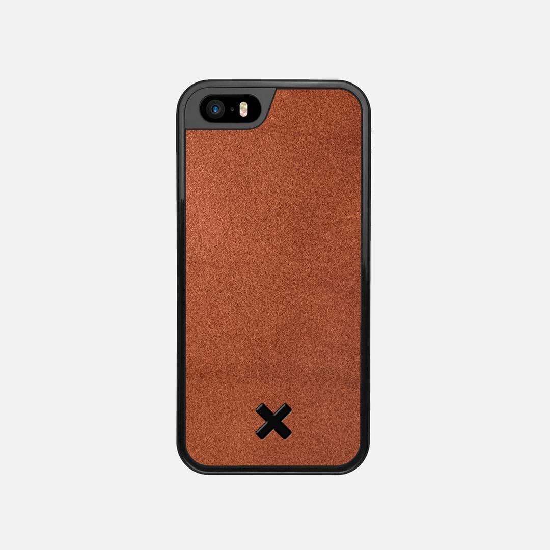 Whiskey Leather Case for the Apple iPhone 5 featuring a Genuine Leather backer with the Keyway X Mark#Phone Model_iPhone 5