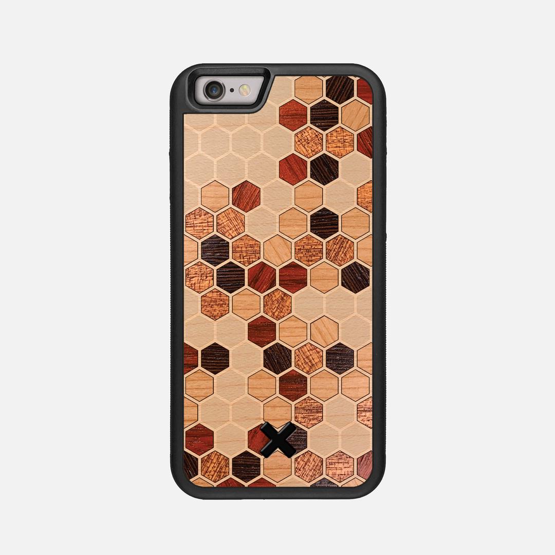 Cellular Case for the Apple iPhone 6S featuring a Maple, Cherry, Sapele, Padauk, and Wenge Wood backer with the Keyway X Mark#Phone Model_iPhone 6S