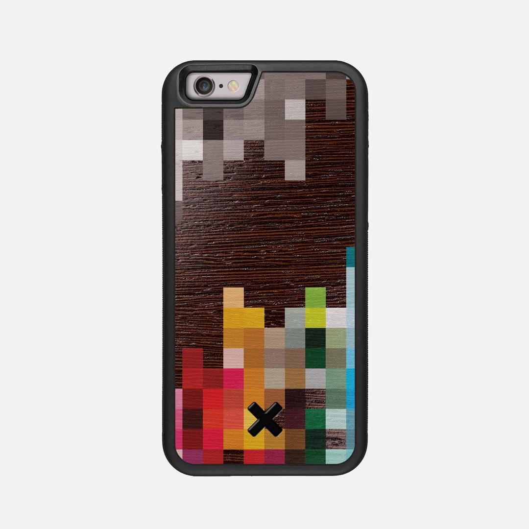 Pixelation Case for the Apple iPhone 6S featuring a UV Printed Wenge Wood backer with the Keyway X Mark#Phone Model_iPhone 6S
