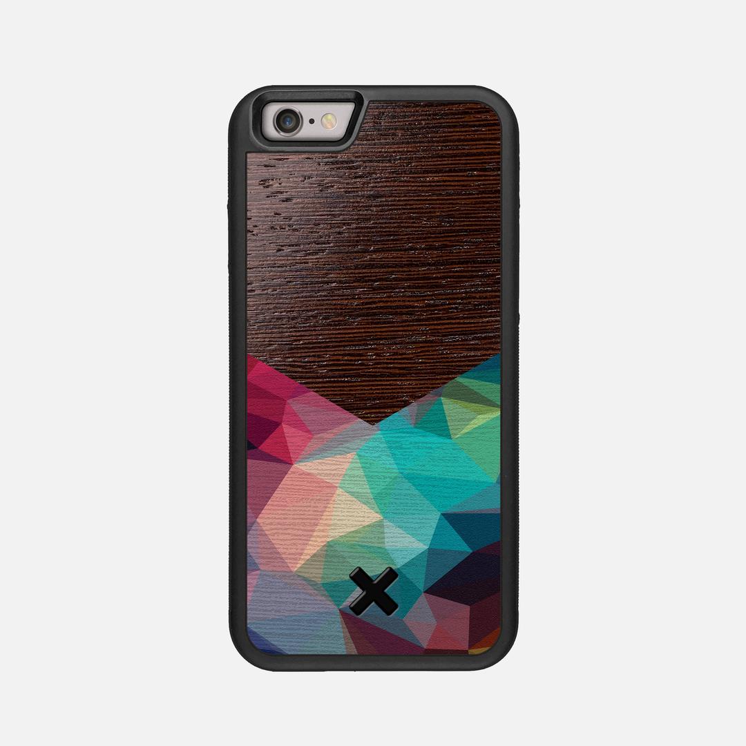 Prism Case for the Apple iPhone 6S featuring a UV Printed Wenge Wood backer with the Keyway X Mark#Phone Model_iPhone 6S