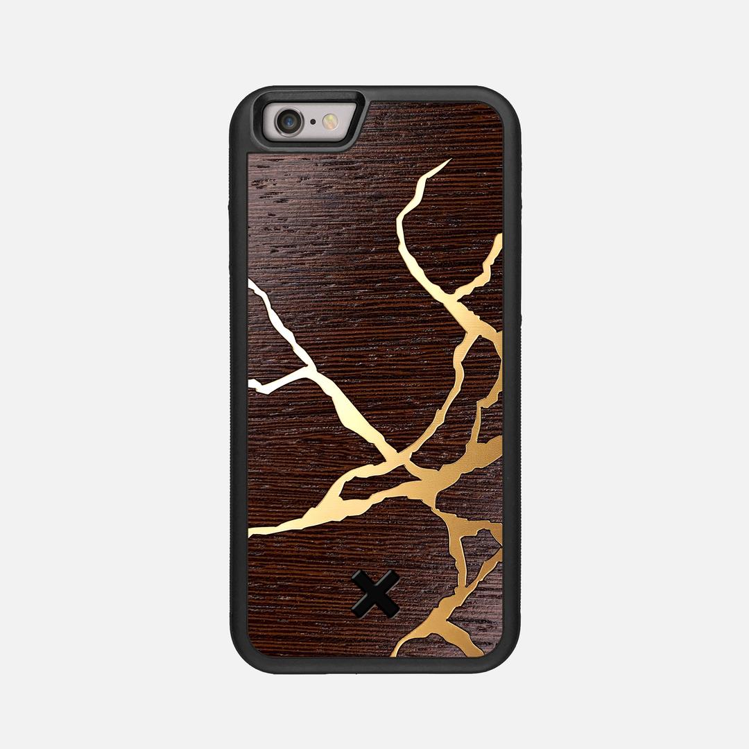 Restore Case for the Apple iPhone 6S featuring a Gold and Wenge Wood backer with the Keyway X Mark#Phone Model_iPhone 6S