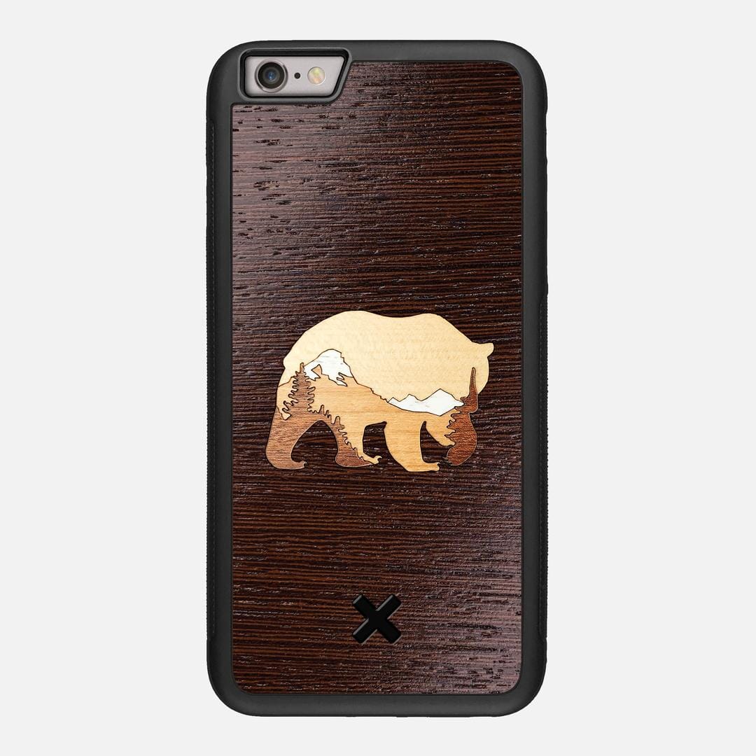 Bear Mountain Case for the Apple iPhone 6S Plus featuring a Wenge, Maple, Cherry, and Sapele Wood backer with the Keyway X Mark#Phone Model_iPhone 6S Plus