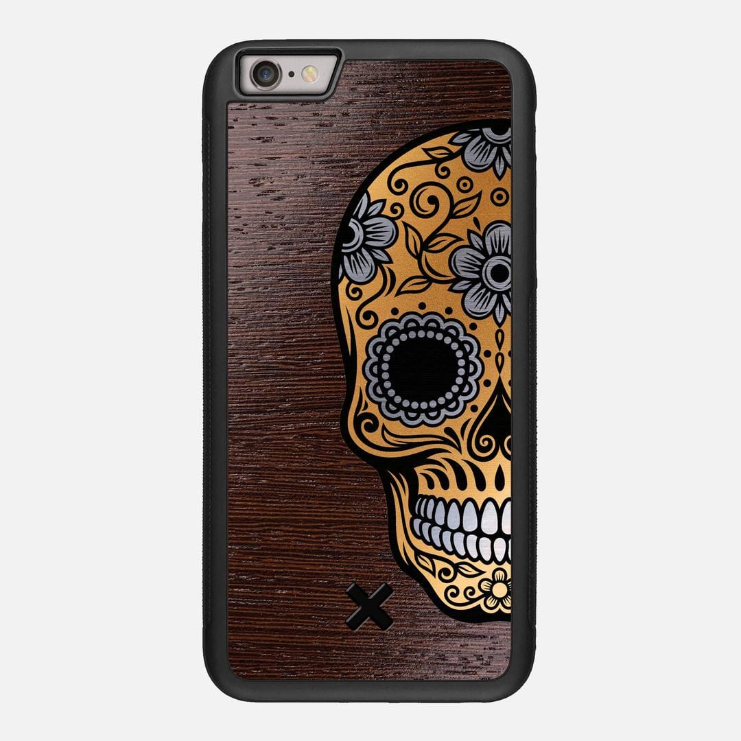 Calavera Case for the Apple iPhone 6S Plus featuring an Engraved Gold and Wenge Wood backer with the Keyway X Mark#Phone Model_iPhone 6S Plus