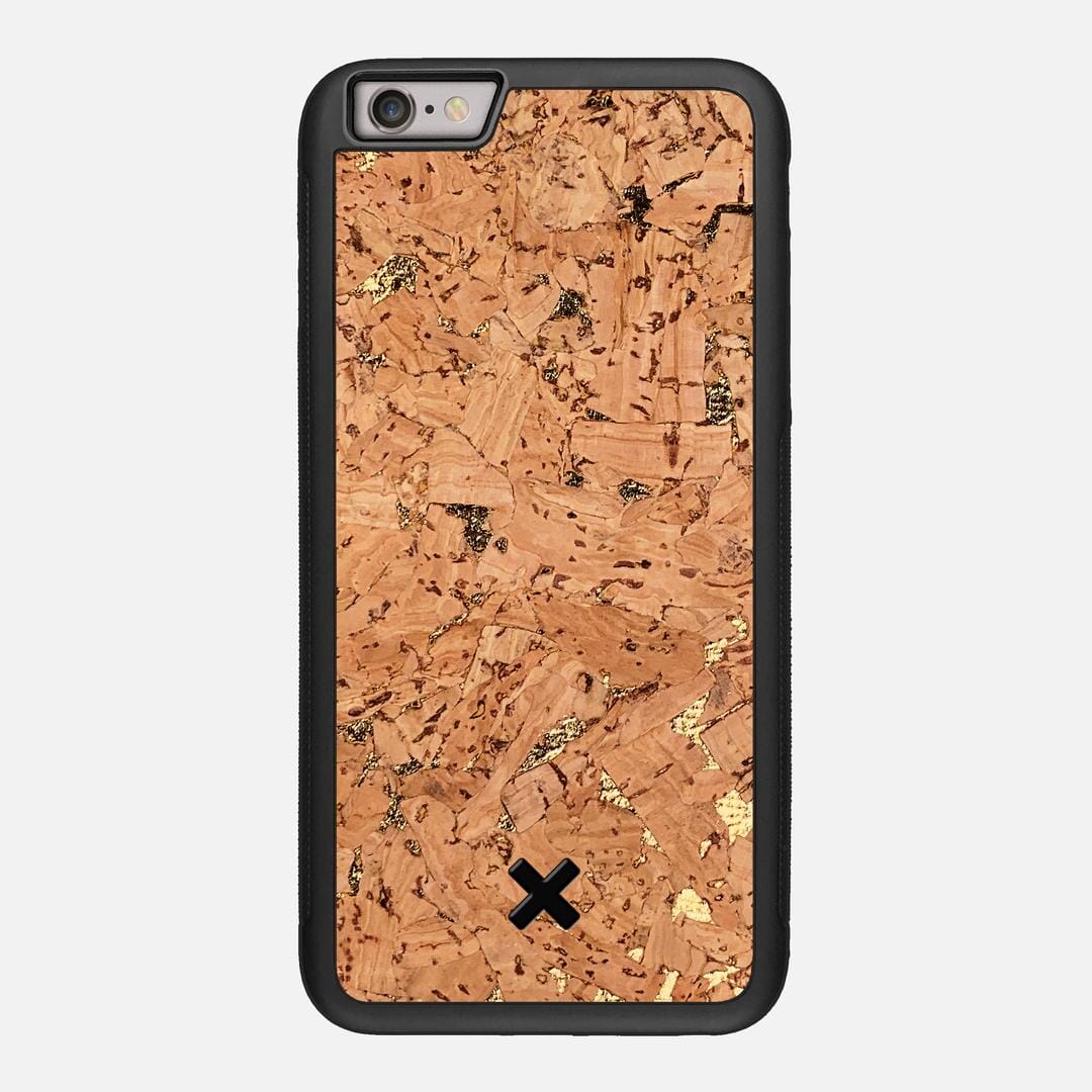 Gold Cork Case for the Apple iPhone 6S Plus featuring a Genuine Cork backer with the Keyway X Mark#Phone Model_iPhone 6S Plus