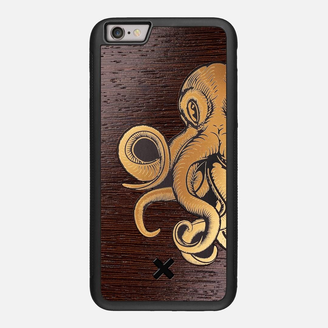 Kraken 2 Case for the Apple iPhone 6S Plus featuring an Engraved Gold and Wenge Wood backer with the Keyway X Mark#Phone Model_iPhone 6S Plus