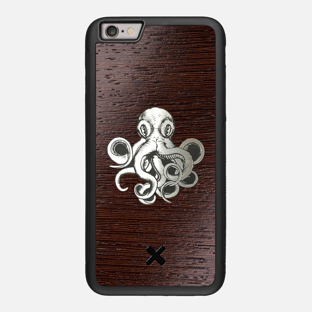 Prize Kraken Case for the Apple iPhone 6S Plus featuring an Engraved Silver and Wenge Wood backer with the Keyway X Mark#Phone Model_iPhone 6S Plus