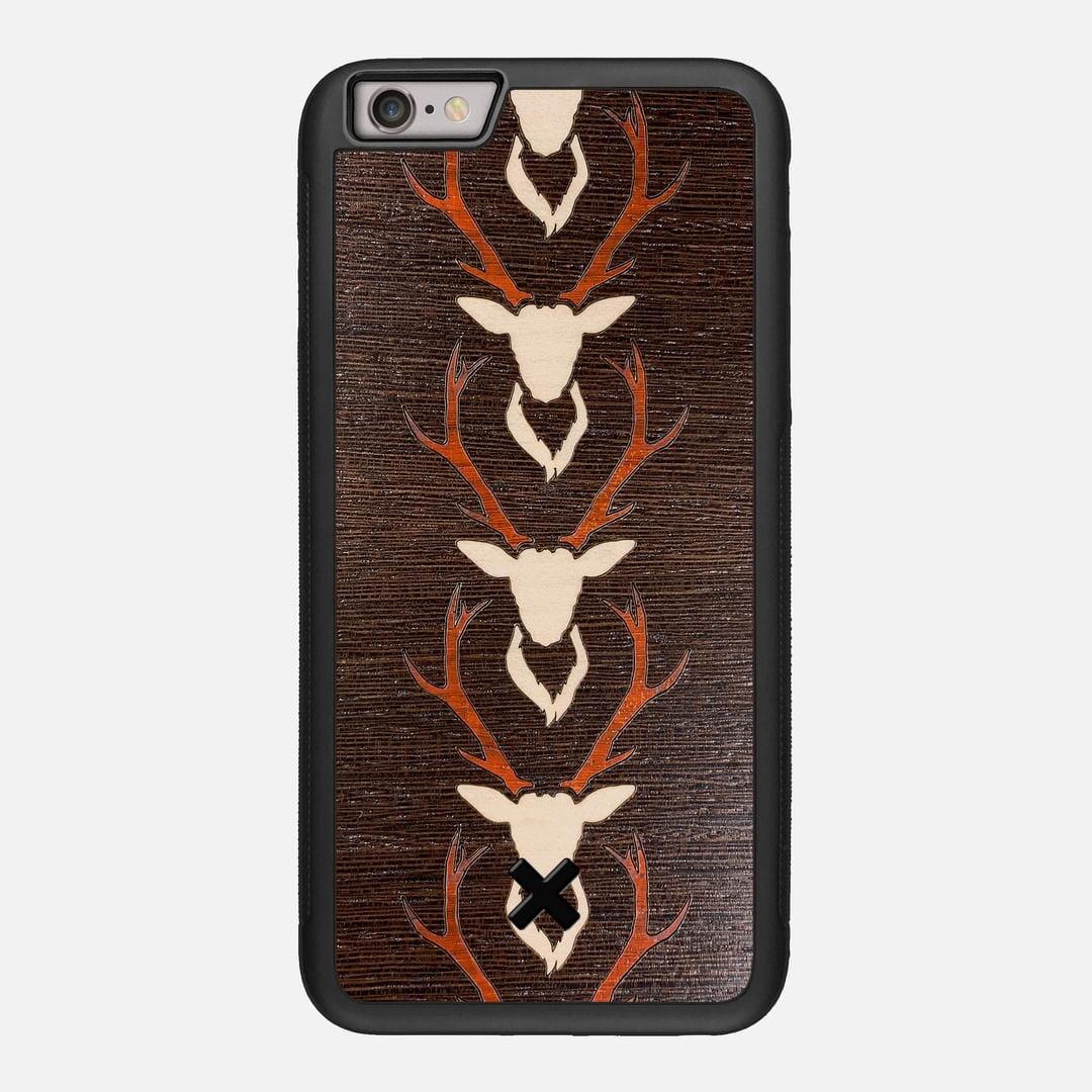 Stag Case for the Apple iPhone 6S Plus featuring a Maple & Padauk Deer Inlay on a Wenge Wood backer with the Keyway X Mark#Phone Model_iPhone 6S Plus