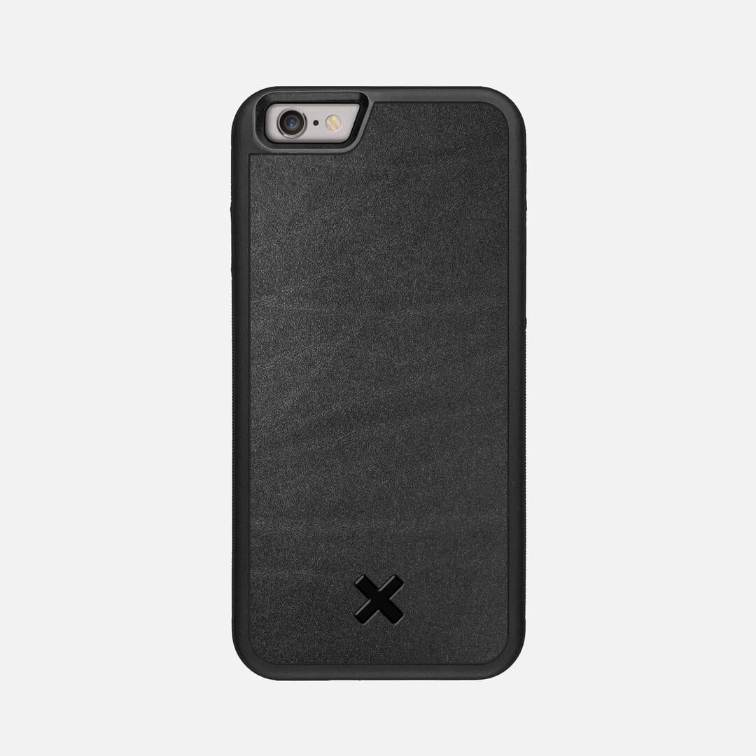 Charcoal Leather Case for the Apple iPhone 6 featuring a Genuine Leather backer with the Keyway X Mark#Phone Model_iPhone 6