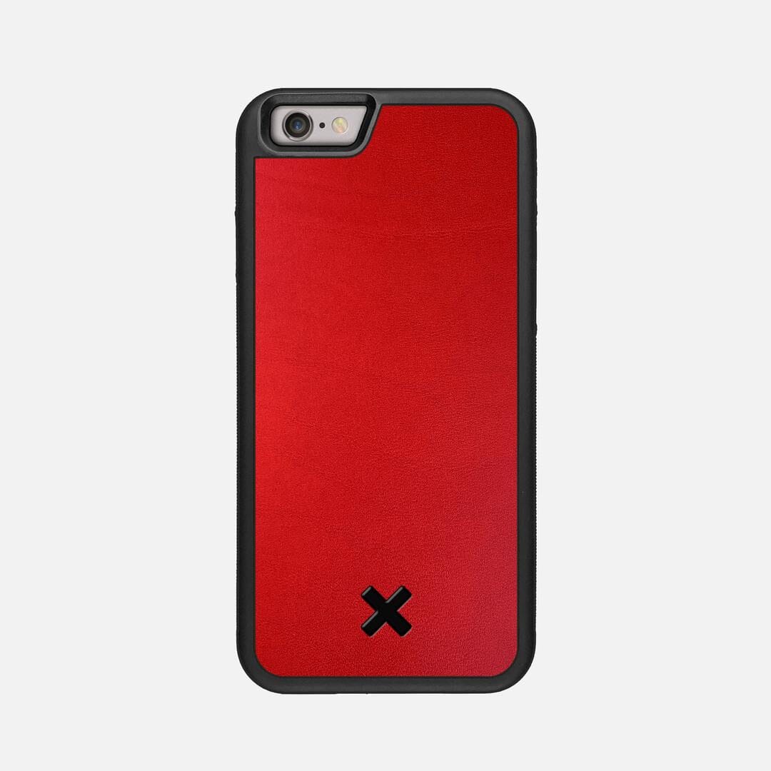 Crimson Leather Case for the Apple iPhone 6 featuring a Genuine Leather backer with the Keyway X Mark#Phone Model_iPhone 6