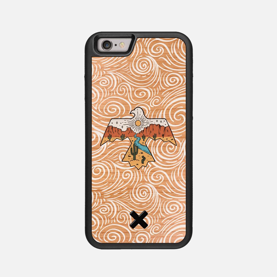 Eagle Case for the Apple iPhone 6 featuring a UV Printed Cherry Wood backer with the Keyway X Mark#Phone Model_iPhone 6