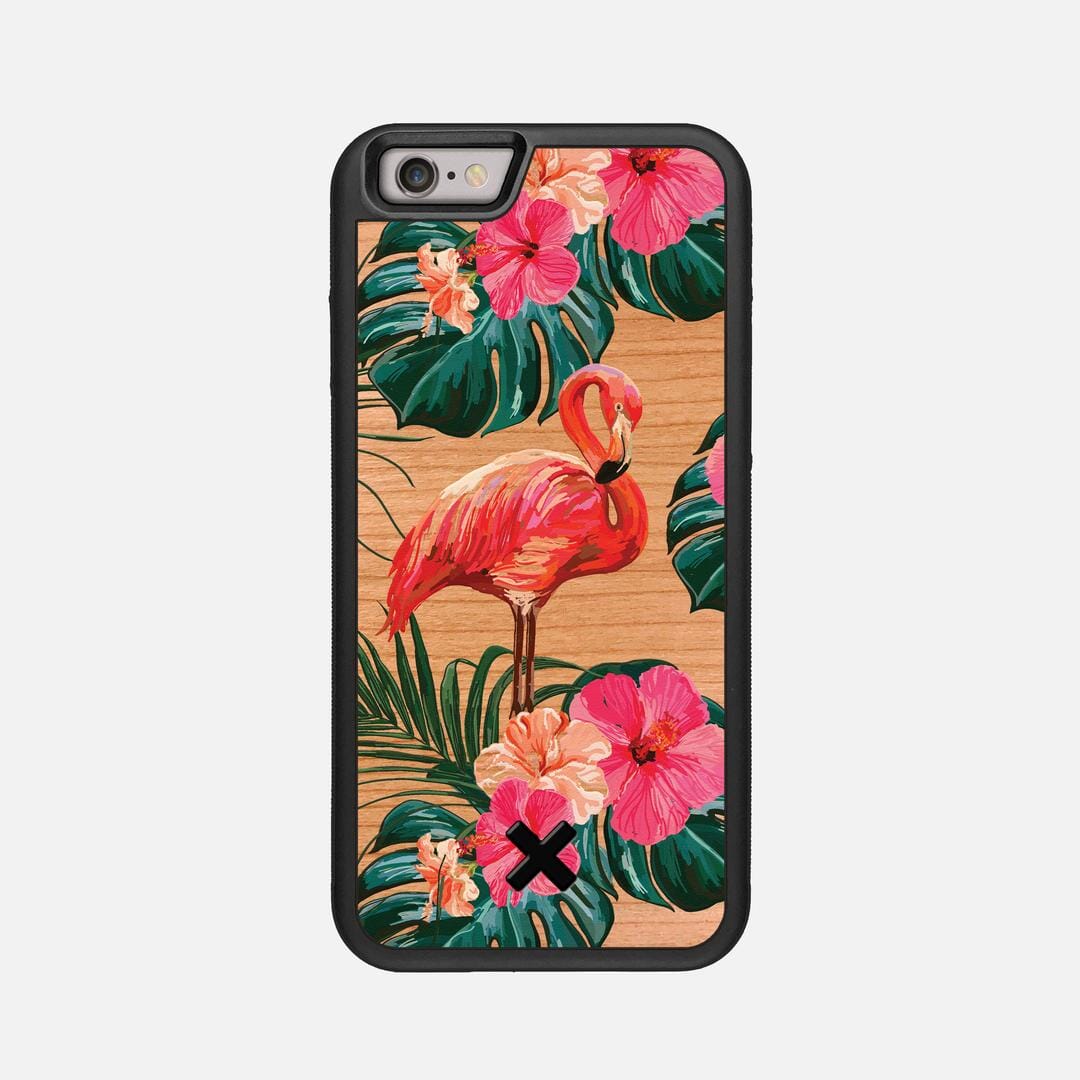 Flamingo Case for the Apple iPhone 6 featuring a UV Printed Cherry Wood backer with the Keyway X Mark#Phone Model_iPhone 6