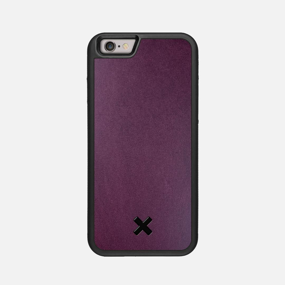 Plum Leather Case for the Apple iPhone 6 featuring a Genuine Leather backer with the Keyway X Mark#Phone Model_iPhone 6