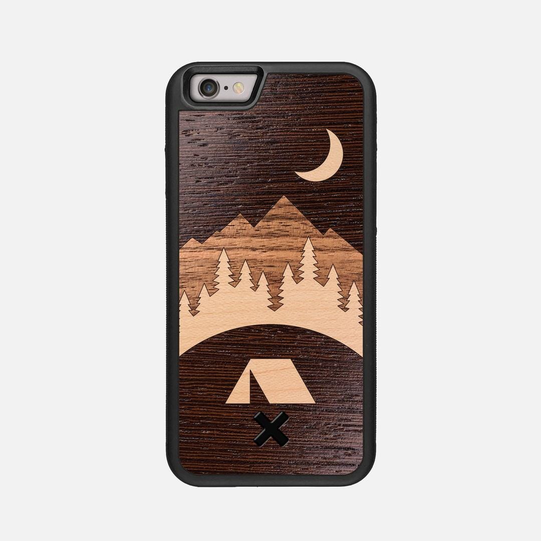 Woodland Case for the Apple iPhone 6 featuring a Wenge, Maple, and Walnut Wood backer with the Keyway X Mark#Phone Model_iPhone 6