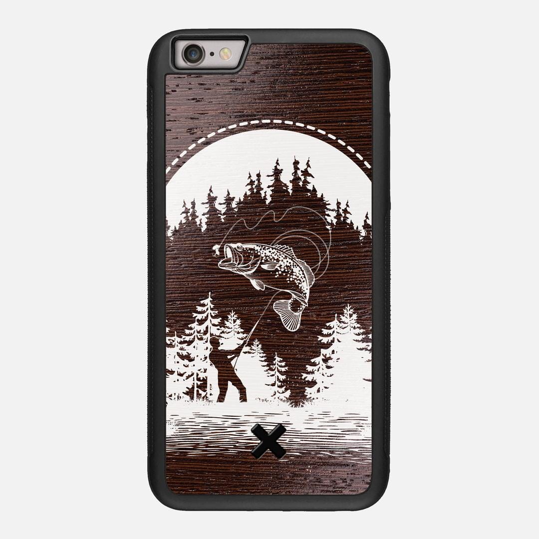 Angler Case for the Apple iPhone 6 Plus featuring a UV Print and Wenge Wood backer with the Keyway X Mark#Phone Model_iPhone 6 Plus