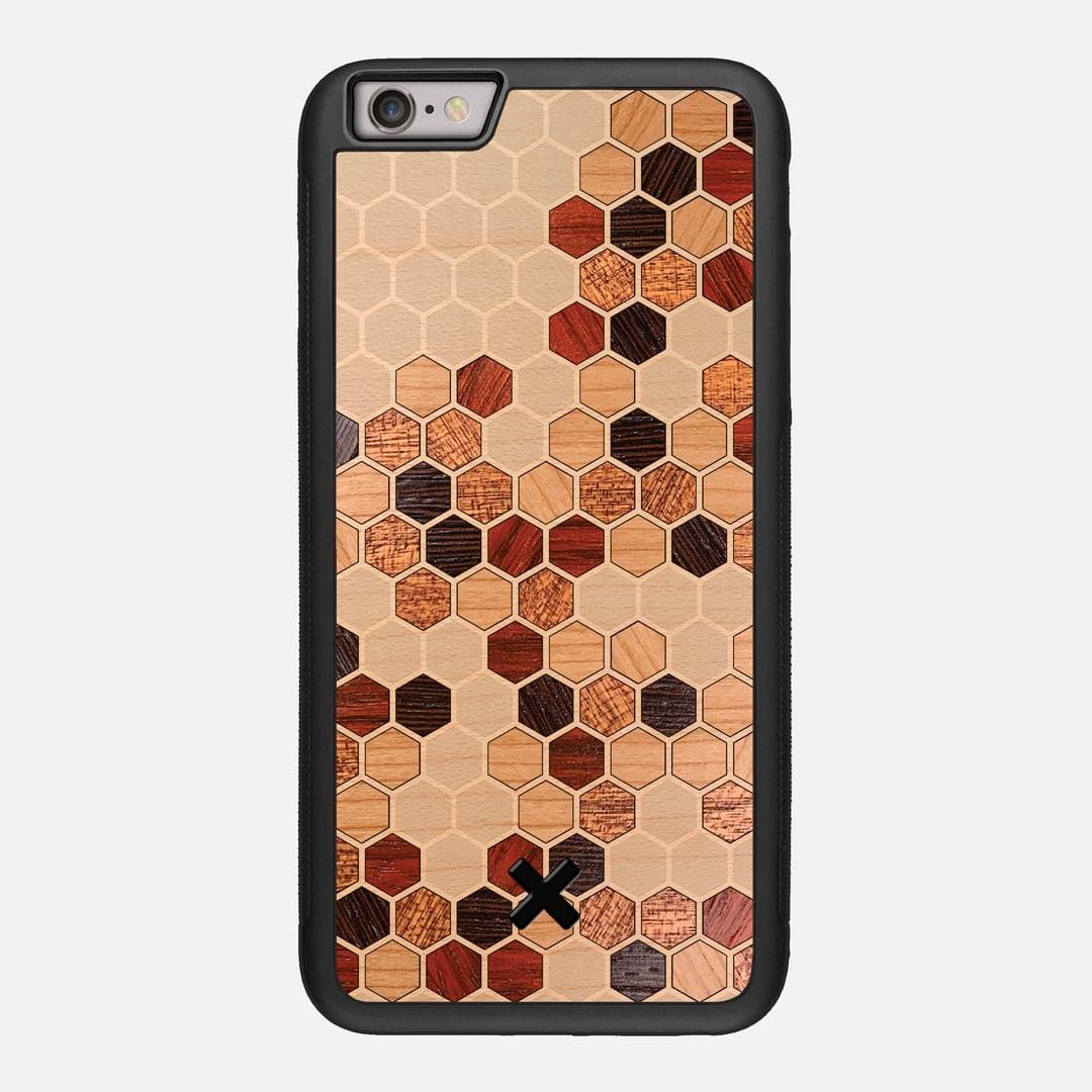 Cellular Case for the Apple iPhone 6 Plus featuring a Maple, Cherry, Sapele, Padauk, and Wenge Wood backer with the Keyway X Mark#Phone Model_iPhone 6 Plus