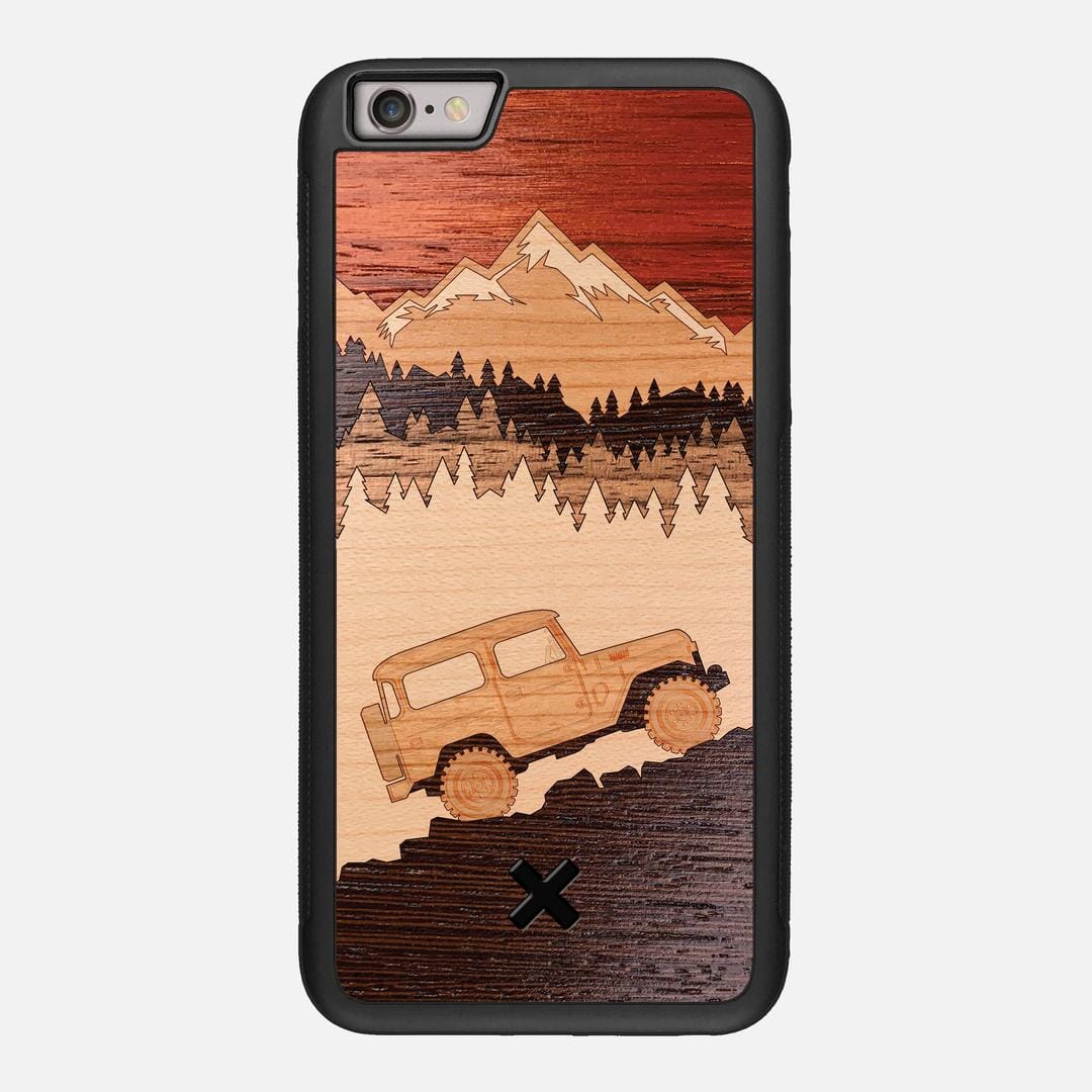 Off-Road Case for the Apple iPhone 6 Plus featuring a Padauk, Cherry, Maple, and Walnut Wood backer with the Keyway X Mark#Phone Model_iPhone 6 Plus