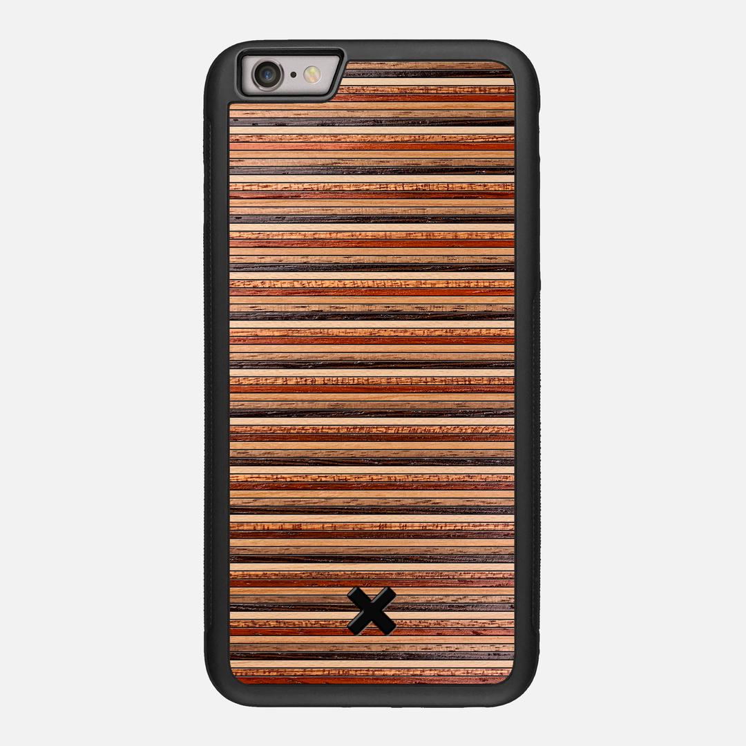 Strata Case for the Apple iPhone 6 Plus featuring a Maple, Sapele, Padauk, Cherry, Walnut, and Wenge Wood backer with the Keyway X Mark#Phone Model_iPhone 6 Plus