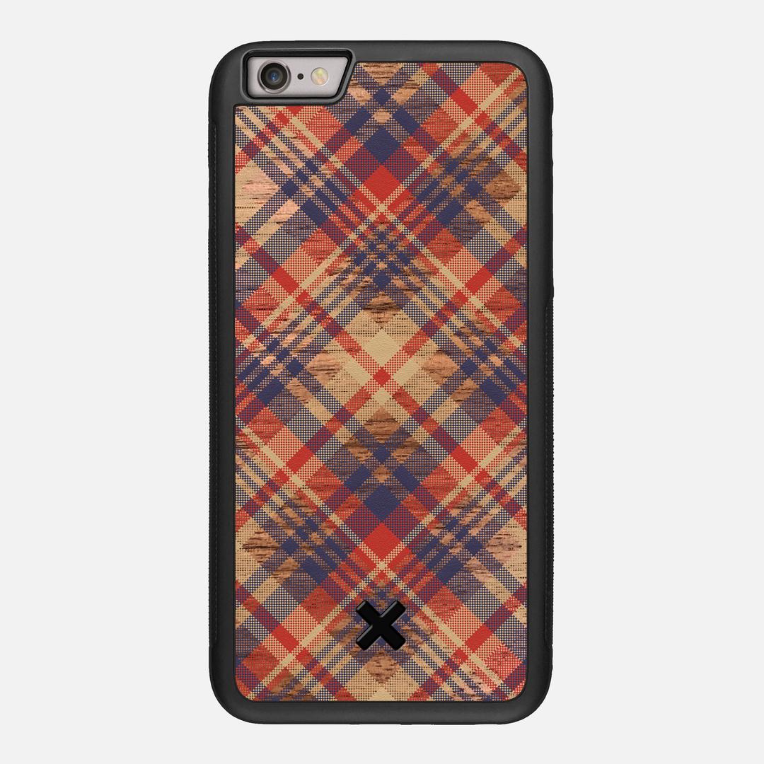 Tartan Case for the Apple iPhone 6 Plus featuring a UV Printed Walnut Wood backer with the Keyway X Mark#Phone Model_iPhone 6 Plus
