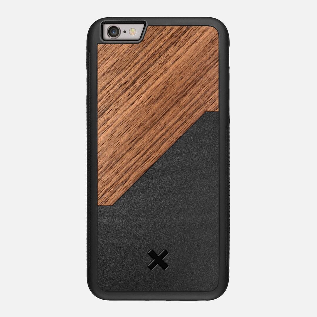 Walnut Rift Case for the Apple iPhone 6 Plus featuring a Genuine Leather and Walnut Wood backer with the Keyway X Mark#Phone Model_iPhone 6 Plus