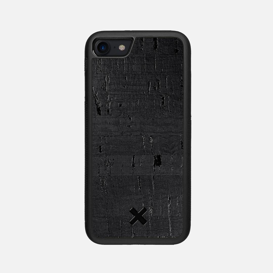 Black Cork Case for the Apple iPhone 7 featuring a Genuine Cork backer with the Keyway X Mark#Phone Model_iPhone 7